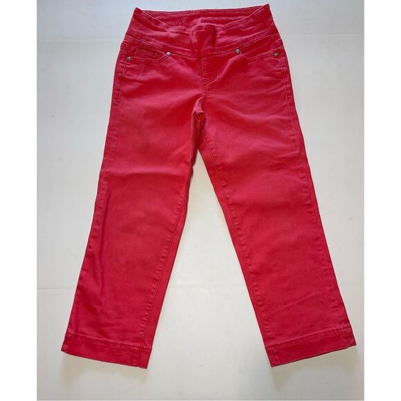 Jag Jeans Women’s Size 4 Fuscia Straight Leg Pull‎ On Stretch Classic Fit - Picture 1 of 8